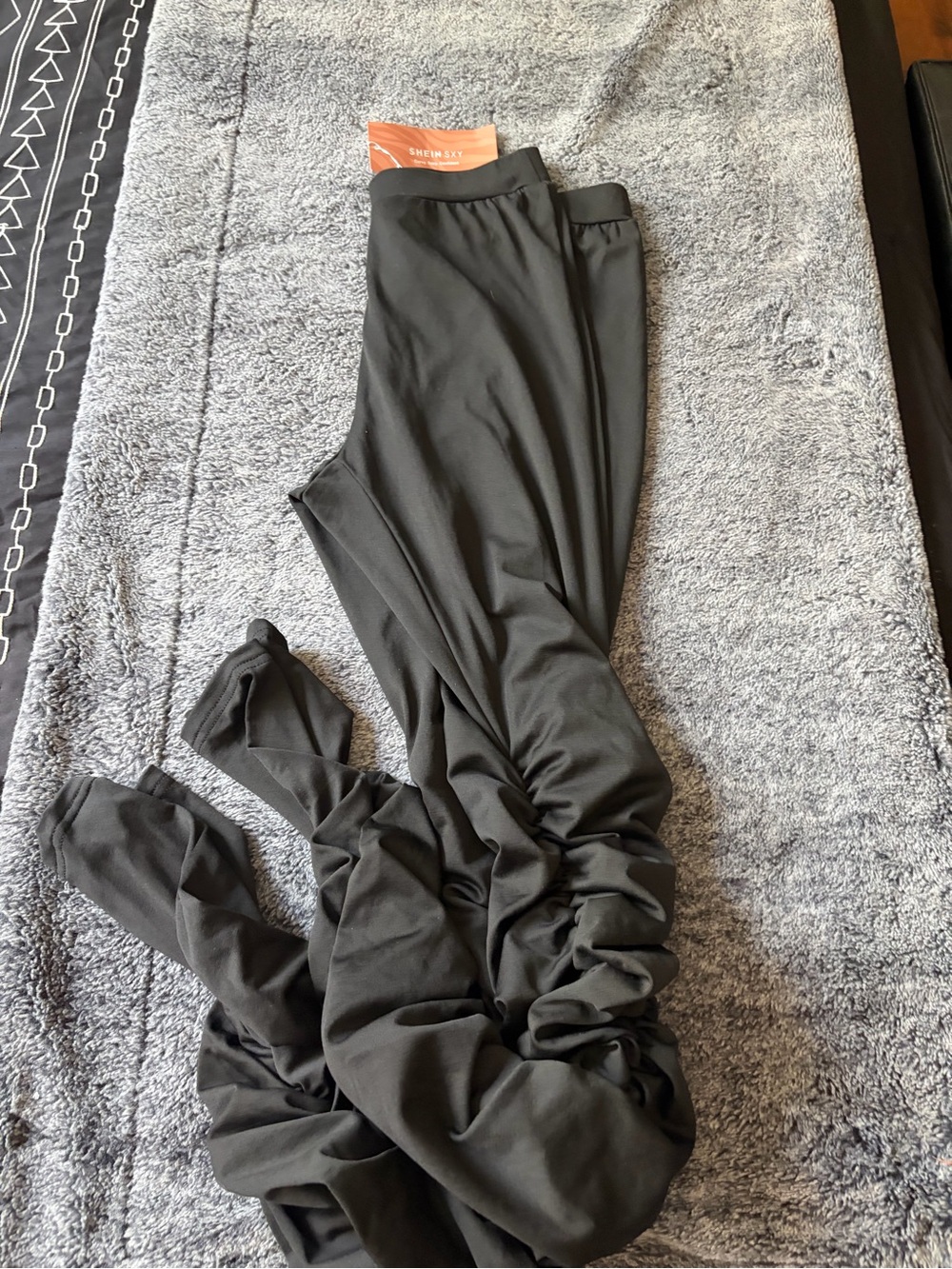 SHEIN Black Women's Leggings - Solid Black Stretch